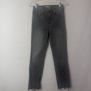 Madewell Stovepipe Straight Leg Jeans Size 24 High Rise Slim Stretch‎ Ankle